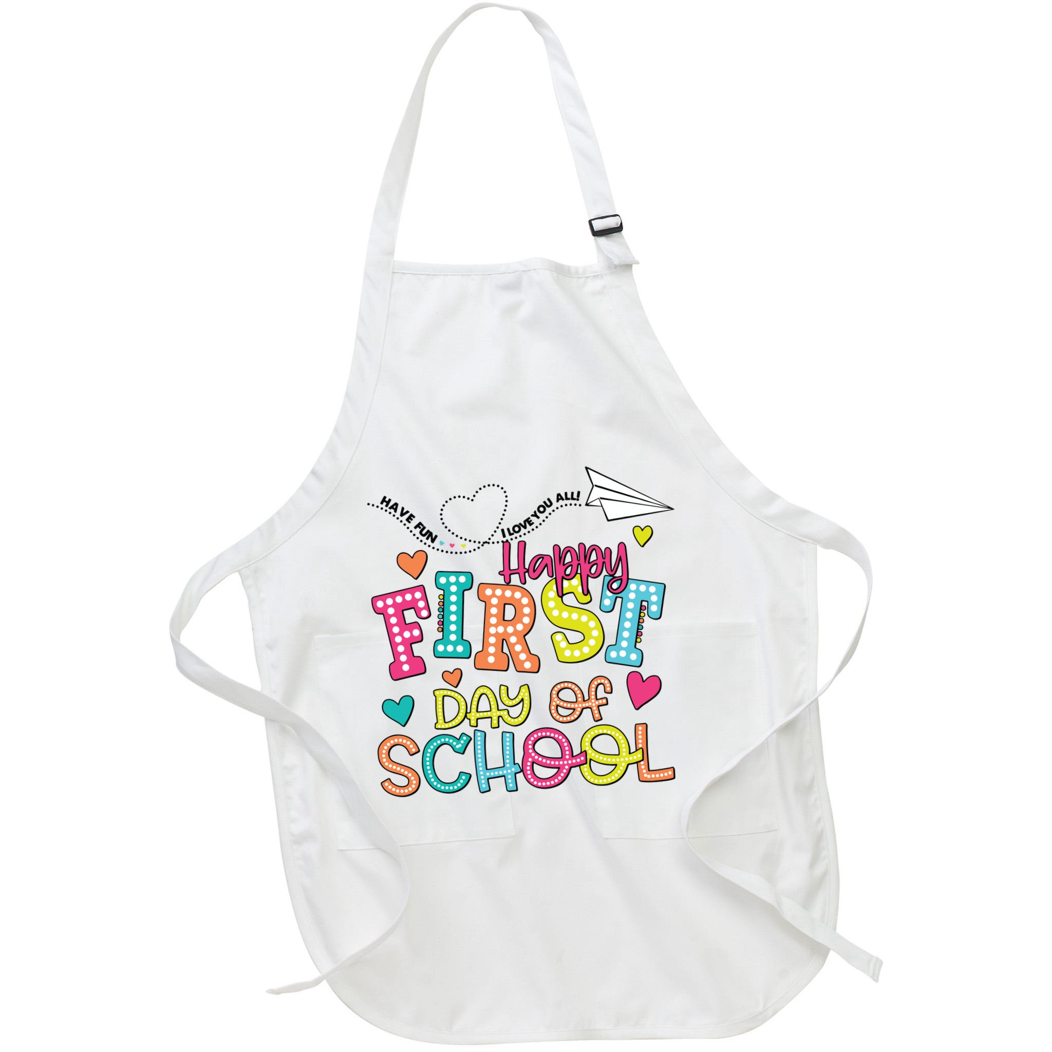 Happy First Day Of School Hello School Apron