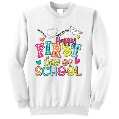 Happy First Day Of School Hello School Sweatshirt