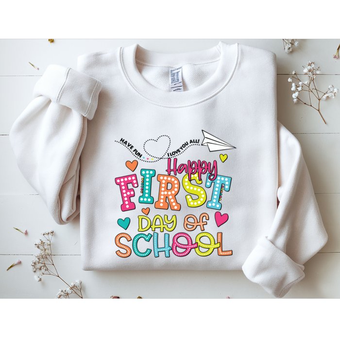 Happy First Day Of School Hello School Sweatshirt