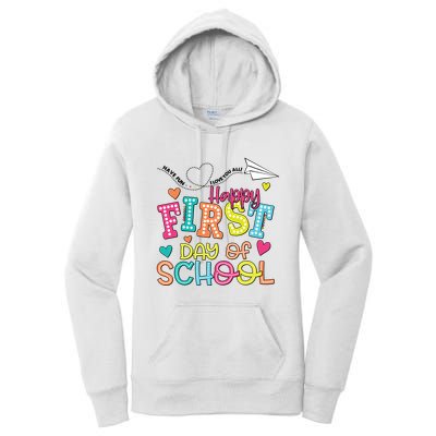 Happy First Day Of School Hello School Women's Pullover Hoodie