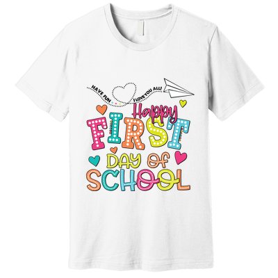 Happy First Day Of School Hello School Premium T-Shirt