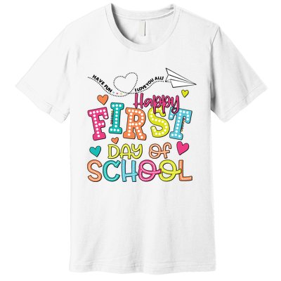 Happy First Day Of School Hello School Premium T-Shirt