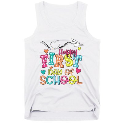 Happy First Day Of School Hello School Tank Top