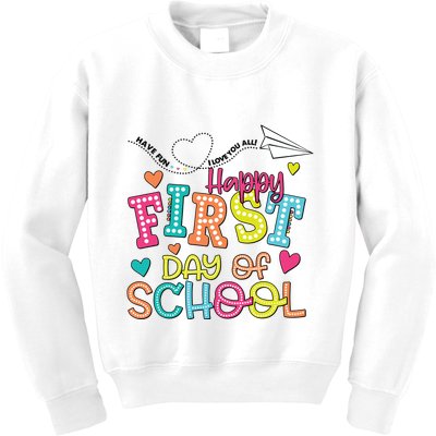 Happy First Day Of School Hello School Kids Sweatshirt
