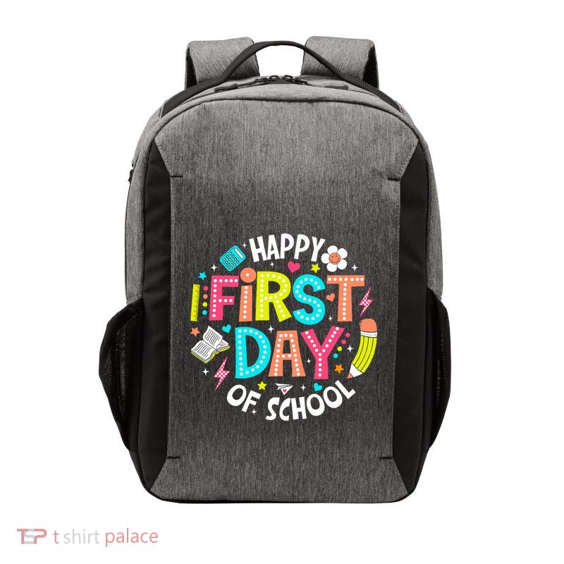 Happy First Day Of School Teacher Back To School Student Vector Backpack