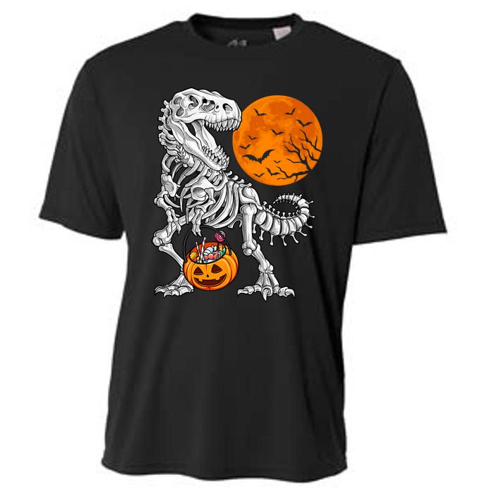 Halloween For Dinosaur T Rex Mummy Pumpkin Cooling Performance Crew T-Shirt