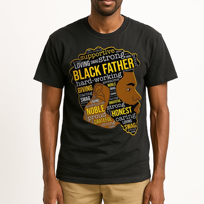 Happy Father’s Day Black Father King Afro African Man Tall T-Shirt