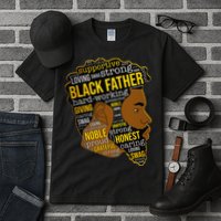 Happy Father’s Day Black Father King Afro African Man Tall T-Shirt