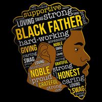 Happy Father’s Day Black Father King Afro African Man Tall T-Shirt
