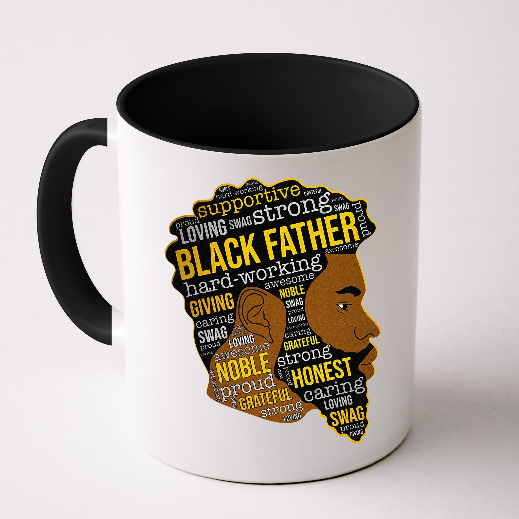 Happy Father’s Day Black Father King Afro African Man Mug