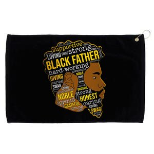 Happy Father’s Day Black Father King Afro African Man Grommeted Golf Towel