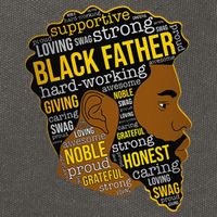 Happy Father’s Day Black Father King Afro African Man Cotton Canvas Backpack