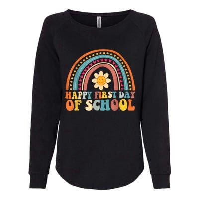 Happy First Day Of School For Teachers Kids Back To School Womens California Wash Sweatshirt