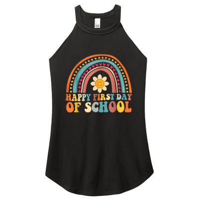 Happy First Day Of School For Teachers Kids Back To School Women's Perfect Tri Rocker Tank