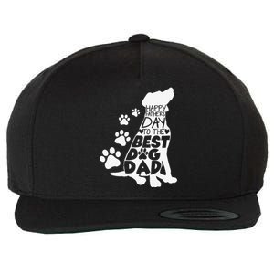 Happy Fathers Day To The Best Dog Dad Dog Lover Dog Owner Wool Snapback Cap