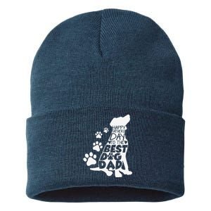 Happy Fathers Day To The Best Dog Dad Dog Lover Dog Owner Sustainable Knit Beanie