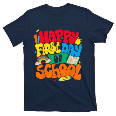 Happy First Day Of School Retro Teacher Women Back To School T-Shirt