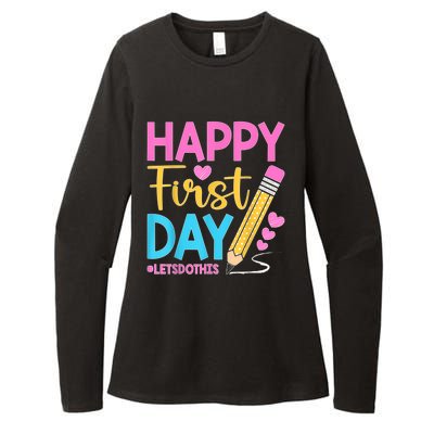 Happy First Day Lets Do This Welcome Back To School Teacher Womens CVC Long Sleeve Shirt