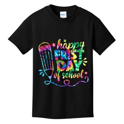 Happy First Day Of School Tie Dye Back To School Teacher Kids Kids T-Shirt