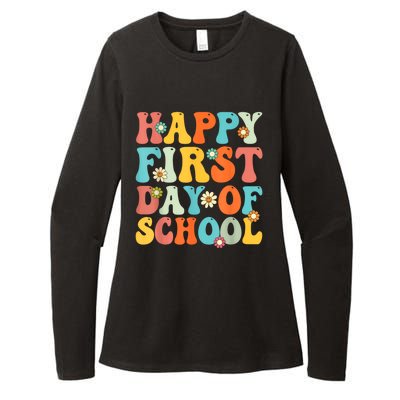 Happy First Day Of School Teacher Kids Back To School Womens CVC Long Sleeve Shirt