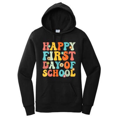 Happy First Day Of School Teacher Kids Back To School Women's Pullover Hoodie