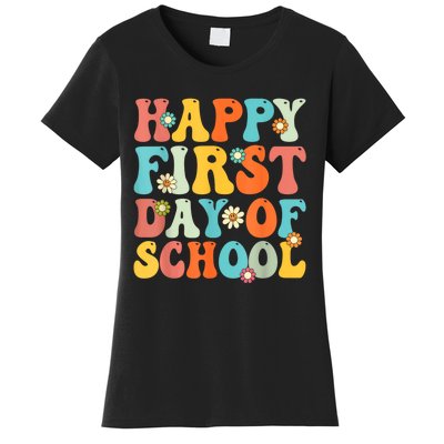 Happy First Day Of School Teacher Kids Back To School Women's T-Shirt