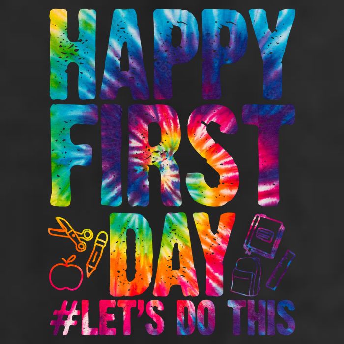 Happy First Day Let's Do This Back To School Rainbow 7 Panel Mesh Trucker Snapback Hat