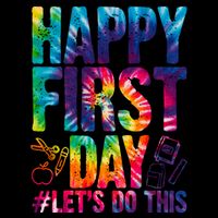 Happy First Day Let's Do This Back To School Rainbow 16 in Basic Backpack