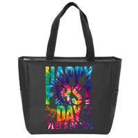 Happy First Day Let's Do This Back To School Rainbow Zip Tote Bag