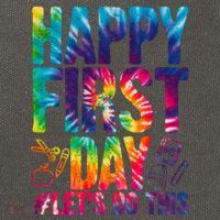 Happy First Day Let's Do This Back To School Rainbow Cotton Canvas Backpack