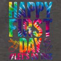 Happy First Day Let's Do This Back To School Rainbow Vector Backpack
