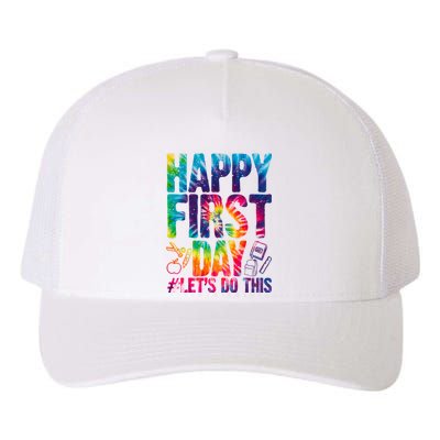 Happy First Day Let's Do This Back To School Rainbow Yupoong Adult 5-Panel Trucker Hat