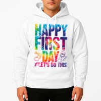 Happy First Day Let's Do This Back To School Rainbow Hoodie