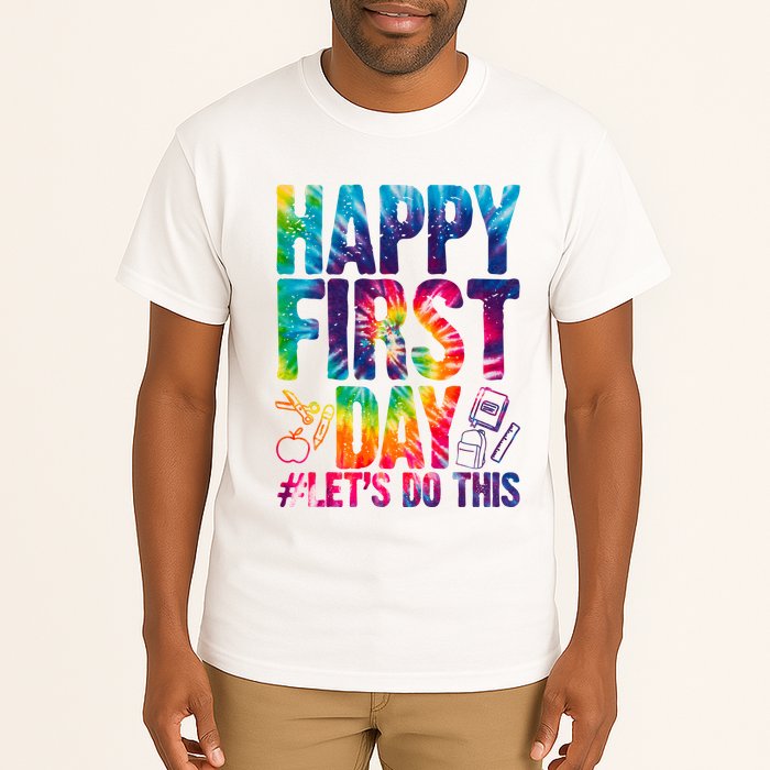 Happy First Day Let's Do This Back To School Rainbow Tall T-Shirt