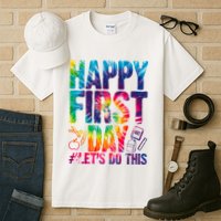 Happy First Day Let's Do This Back To School Rainbow Tall T-Shirt