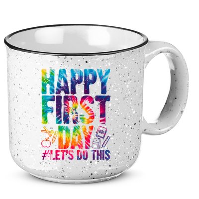 Happy First Day Let's Do This Back To School Rainbow 15oz Campfire Ceramic Mug