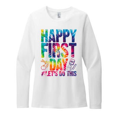 Happy First Day Let's Do This Back To School Rainbow Womens CVC Long Sleeve Shirt