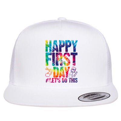 Happy First Day Let's Do This Back To School Rainbow Flatbill Hat