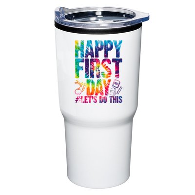 Happy First Day Let's Do This Back To School Rainbow Tumbler