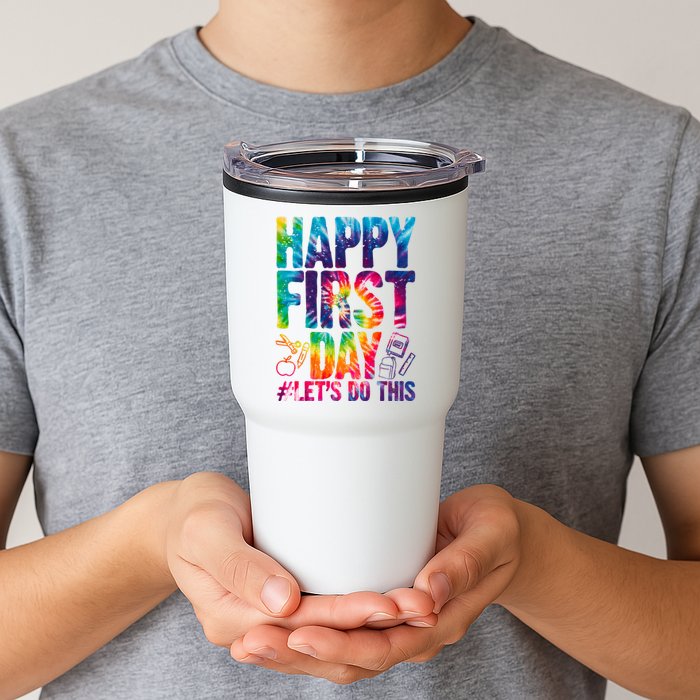 Happy First Day Let's Do This Back To School Rainbow Tumbler
