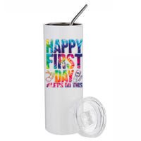 Happy First Day Let's Do This Back To School Rainbow Stainless Steel Tumbler