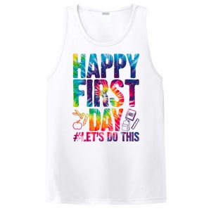 Happy First Day Let's Do This Back To School Rainbow PosiCharge Competitor Tank