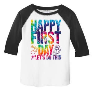 Happy First Day Let's Do This Back To School Rainbow Toddler Fine Jersey T-Shirt