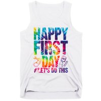 Happy First Day Let's Do This Back To School Rainbow Tank Top