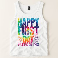 Happy First Day Let's Do This Back To School Rainbow Tank Top