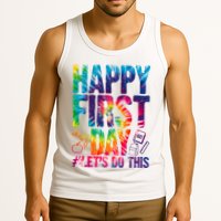 Happy First Day Let's Do This Back To School Rainbow Tank Top