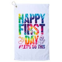 Happy First Day Let's Do This Back To School Rainbow Golf Towel