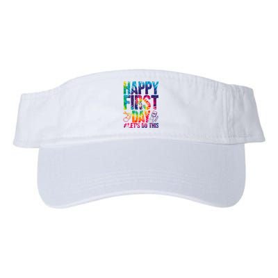 Happy First Day Let's Do This Back To School Rainbow Valucap Bio-Washed Visor