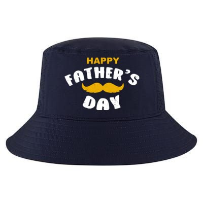 Happy Fathers Day Mustache Vintage Cool Comfort Performance Bucket Hat