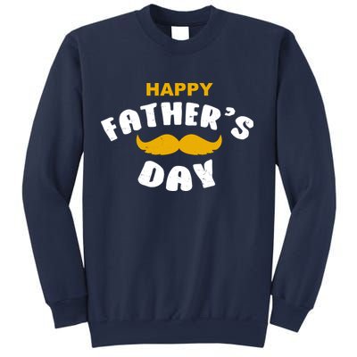 Happy Fathers Day Mustache Vintage Sweatshirt